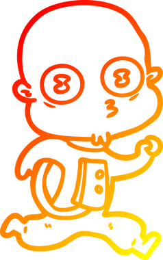 Bir insan tarafından çizilen sıcak çizgi çizimi