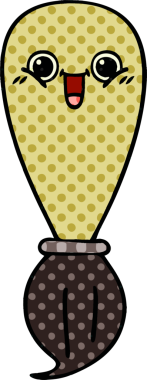 Bir insan tarafından çizilmiş bir boya fırçasının karikatürü.