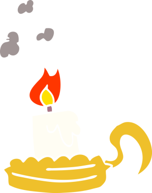 Bir insan tarafından çizilmiş mum karalaması.