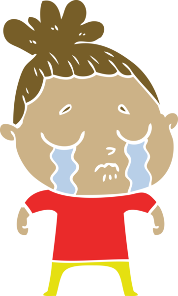 Bir insan tarafından çizilmiş düz renkli karikatür.