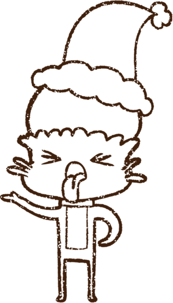 Bir insan tarafından çizilen Mutlu Uzaylı Kömür Çizimi