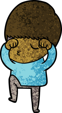 Bir insan tarafından çizilmiş sakin çocuk çizgi filmi.