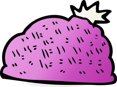 Bir insan tarafından çizilmiş bir kış şapkası.