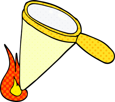 Bir insan tarafından çizilmiş karalama büyüteç.