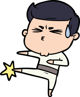 Bir insan tarafından çizilmiş terleyen çizgi film adamı.