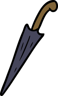 bir insan tarafından çizilmiş şemsiye.