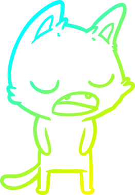 Bir insan tarafından çizilmiş soğuk gradyan çizgi film.