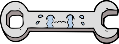 Bir insan tarafından çizilmiş ağlayan çizgi film anahtarı.