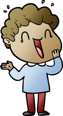 Bir insan tarafından çizilmiş mutlu bir adam.