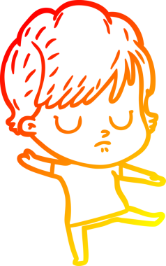 Bir insan tarafından çizilmiş bir karikatür kadın çizimi