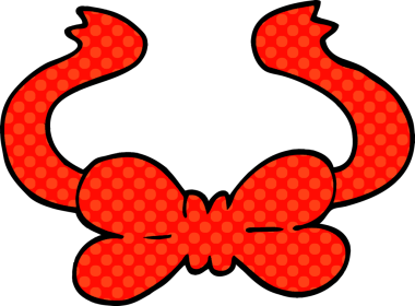 Bir insan tarafından çizilmiş karikatür papyonu.