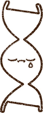 Bir insan tarafından çizilen DNA Strand Kömürü Çizimi