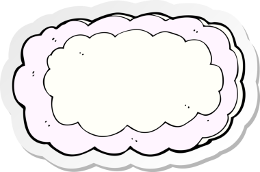 Bir insan tarafından çizilmiş bir karikatür bulut simgesi.