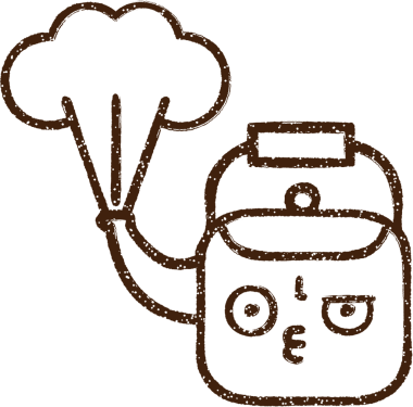 Kaynayan Çaydanlık Kömürü Bir insan tarafından çizildi