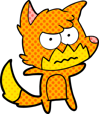 Bir insan tarafından çizilmiş bir tilki.