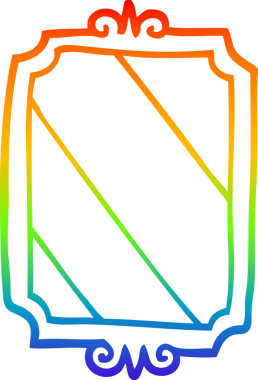 gökkuşağı gradyan çizgisi bir insan tarafından çizilmiş bir çizgi ayna