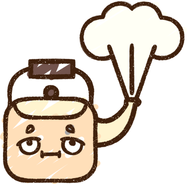 Bir insan tarafından çizilen Sıcak Kettle Tebeşiri