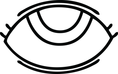 Bir insan tarafından çizilmiş bir göz karikatürü.