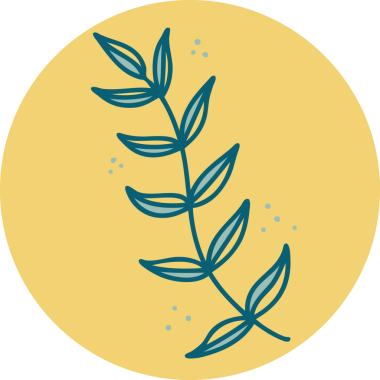 Bir insan tarafından çizilmiş defne defne resminin ikonik dövme şekli