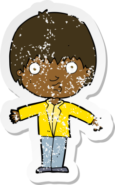 Bir insan tarafından çizilmiş bir çizgi filmin gerilimli yapıştırması.