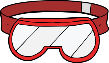 bir insan tarafından çizilmiş güvenlik gözlükleri.