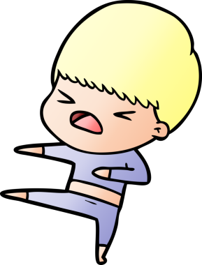 Çizgi film bir insan tarafından çizilmiş stresli adam