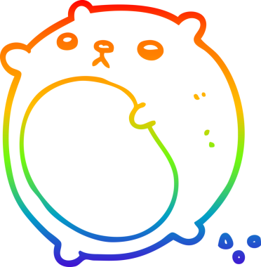 gökkuşağı gradyan çizgi çizimi bir insan tarafından çizilmiş bir çizgi ayı