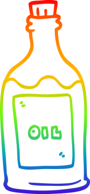 Bir insan tarafından çizilmiş bir zeytinyağının çizimi.