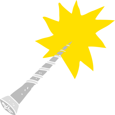 Bir insan tarafından çizilen vidanın düz renk çizimi