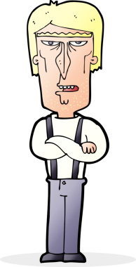 Bir insan tarafından çizilmiş kızgın bir adam.