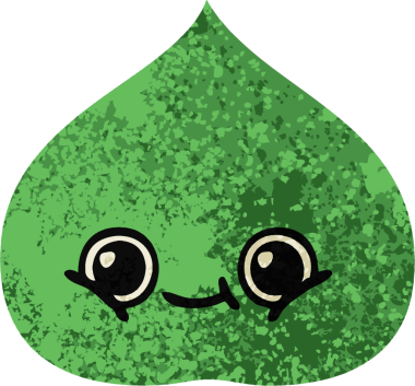 Bir insan tarafından çizilmiş dışavurumsal yaprağın retro çizim tarzı karikatürü