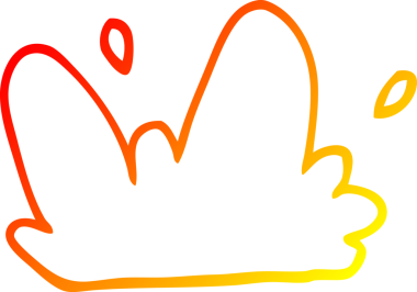 Bir insan tarafından çizilmiş bir çizgi film çamurunun sıcak çizgi çizimi