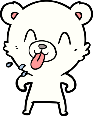 Bir insan tarafından çizilmiş kutup ayısı karikatürü