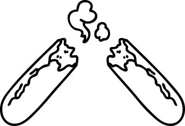 Bir insan tarafından çizilmiş taze bir fırının çizgi karalaması