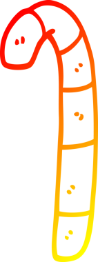 Bir insan tarafından çizilmiş pembe baston şekerlerin sıcak çizgi çizimi