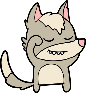 Bir insan tarafından çizilmiş yorgun bir kurt.