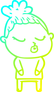 Bir insan tarafından çizilmiş soğuk bir çizgi film çizimi.