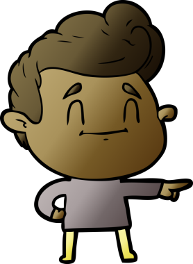 Bir insan tarafından çizilmiş mutlu çizgi film adamı.