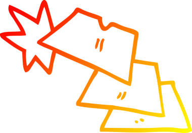 Bir insan tarafından çizilmiş parlak jiletleri çizen çizgi film çizimleri.