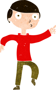 Çizgi film çocuğu bir insan tarafından çizilmiş.