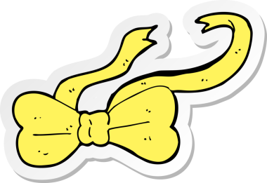 Bir insan tarafından çizilmiş karikatür papyonunun çıkartması.