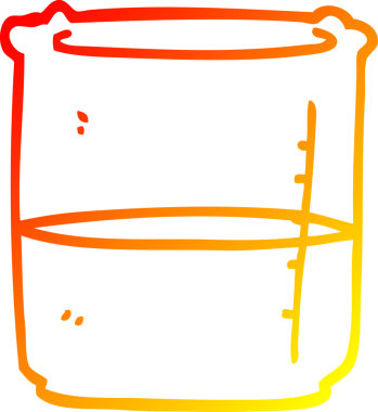 Bir insan tarafından çizilmiş bir kan şişesinin sıcak çizgi çizgisi.