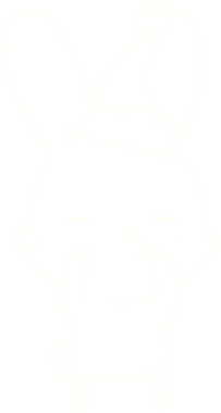 Bir insan tarafından çizilen Noel Tavşanı Tebeşiri