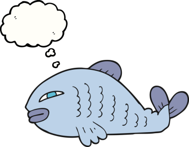 Bir insan tarafından çizilmiş serbest çizim balon balığı.