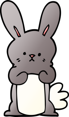 Bir insan tarafından çizilmiş karalama tavşanı.