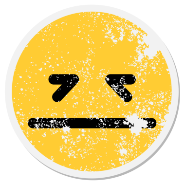 Bir insan tarafından çizilmiş basit yorgun yüz çemberi.