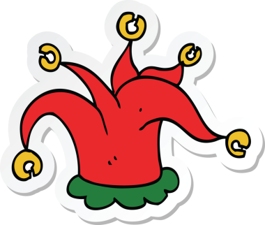 Bir insan tarafından çizilmiş soytarı şapkasının çıkartması.