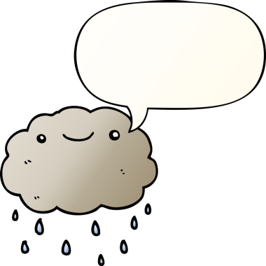 bir insan tarafından çizilmiş düzgün eğimli konuşma baloncuklu çizgi film bulutu