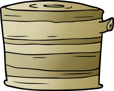 Bir insan tarafından çizilmiş ağaç kütüğü.