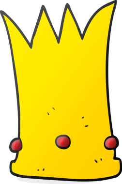 Bir insan tarafından çizilmiş serbest çizim uzun taç.